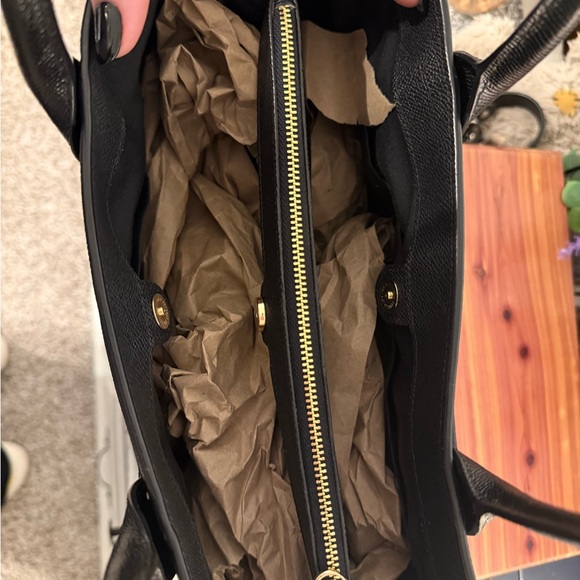 Coach Black Casey Tote Bag Crossgrain Leather Cowhide Shoulder Bag - Picture 3 of 8